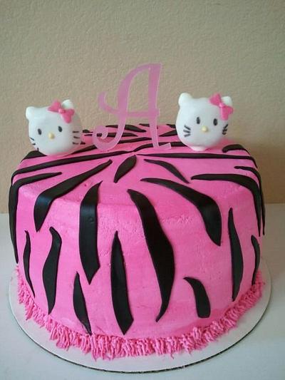 Hello Kitty Zebra Cake - Cake by carolyn chapparo