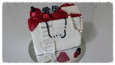 Shopping bag cake  - Cake by Zahraa