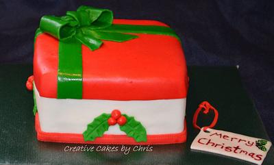 Christmas Gift Box Cake - Cake by Creative Cakes by Chris