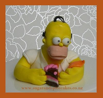 Doh!!! Homer Simpson Cake Topper - Cake by Mel_SugarandSpiceCakes