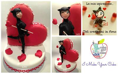 The cat in love - Cake by Sonia Parente