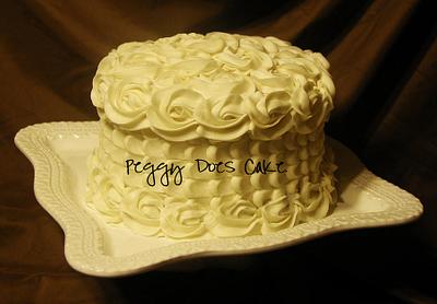 "Pretty Petal" effect with Roses - Cake by Peggy Does Cake