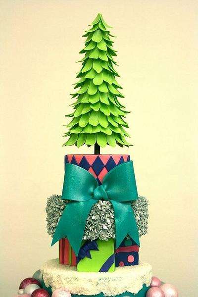 Colorful Christmas cake - Cake by Sam Lucero