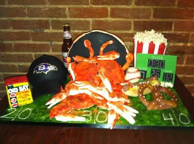 Baltimore and Beers themed cake - Cake by SweetEatsCakes