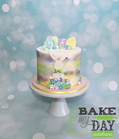 Watercolor Easter  - Cake by Bake My Day Acadiana