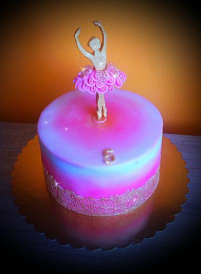 Ballet cake with ballerina silhouette - Cake by Dana Gargulakova