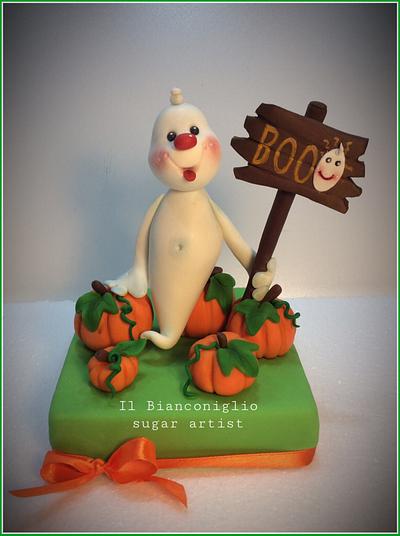 Boo the fluffy ghost - Cake by Carla Poggianti Il Bianconiglio