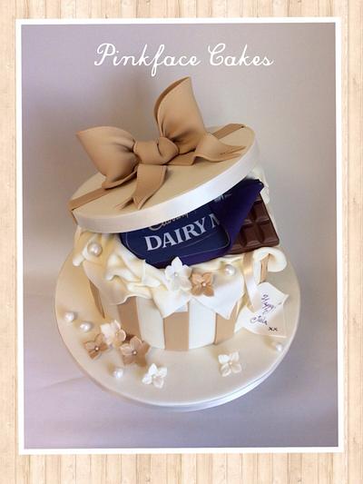 Cadbury's hat box  - Cake by Pinkface cakes