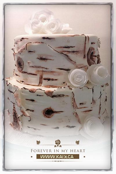 little wedding cake birch - Cake by ann