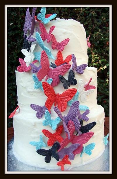 rainbow butterfly - Cake by jennie