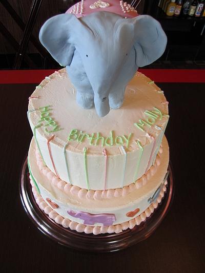Elephant Birthday Cake - Cake by TheLastCourseBakery