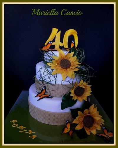 Sun flower cake - Cake by Mariella Cascio
