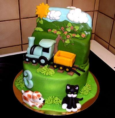 Contraption with animals - Cake by Stániny dorty