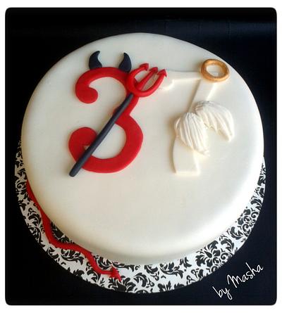Devil VS Angel - Cake by Sweet cakes by Masha