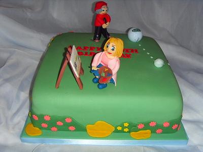 Artist  & Golfer 80th Birthday Cake - Cake by Christine