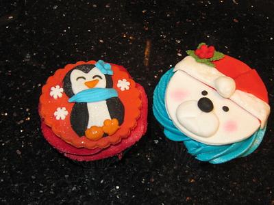50 cupcakes later penguin and polar bear  - Cake by d and k creative cakes