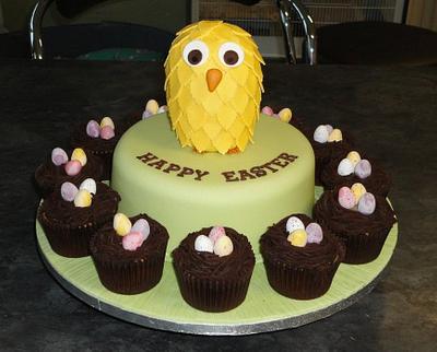 easter chick cake - Cake by Krumblies Wedding Cakes