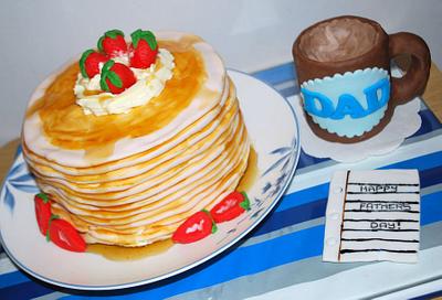 father`s day special treat Pancake "cake" - Cake by HeavenlySweets