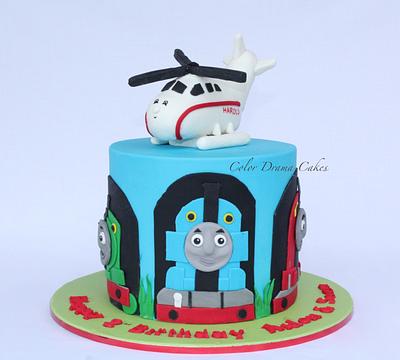 Thomas train themed cake  - Cake by Color Drama Cakes