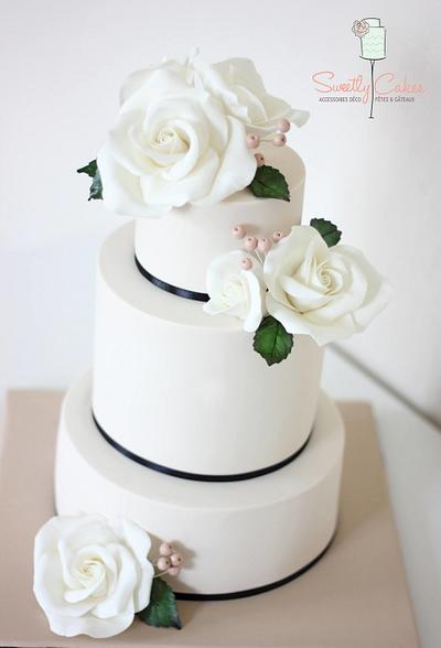 Ivory Wedding Cake  - Cake by Sweetly Cakes 