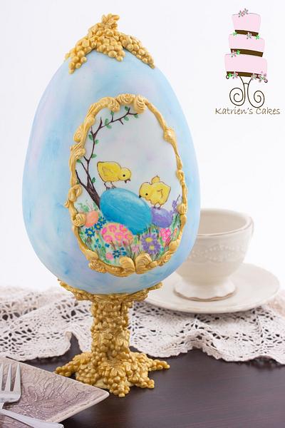Painted Easter Egg Cake - Cake by KatriensCakes