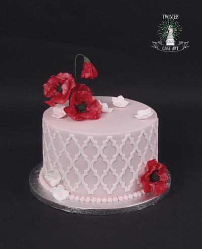 Poppy flower cake - Cake by Twister Cake Art