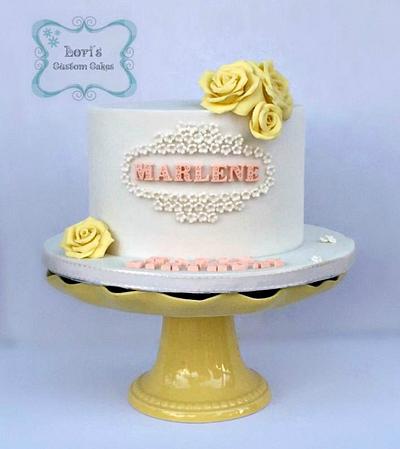 Simple and Sweet - Cake by Lori Mahoney (Lori's Custom Cakes) 