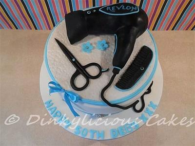 Hairdressers Cake - Cake by Dinkylicious Cakes