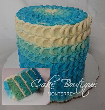 Ombre Petals cake - Cake by Cake Boutique Monterrey