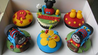Mickeymouse Clubhouse and Thomas Cupcakes  - Cake by LittleDzines