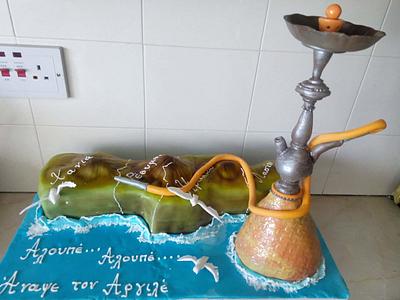Hookah and Crete - Cake by Miavour's Bees Custom Cakes