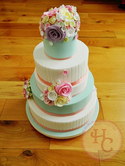 Pastel Roses - Cake by thehandcraftedcake