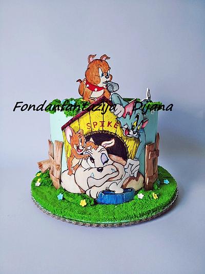Tom and Jerry themed cake - Cake by Fondantfantasy