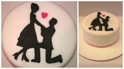 Engagement Cake - Cake by Cris