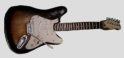 Fender Stratocaster electric guitar cake - Cake by Lauren Cortesi
