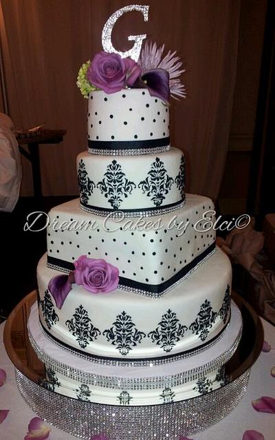 Elegant Wedding - Cake by elci