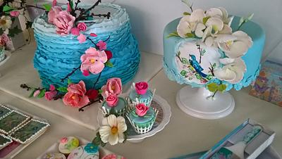 spring candy table  - Cake by Martina Bikovska 
