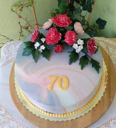 Cake with carnations - Cake by luhli
