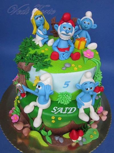 The Smurfs - Cake by Vedi torte