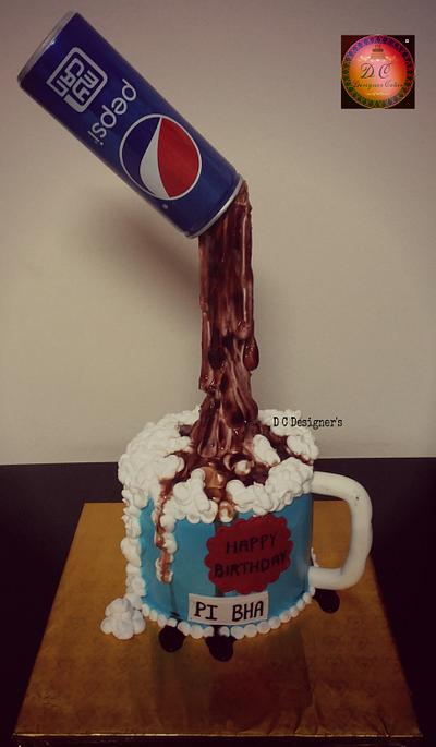 Pepsi can and mug cake - Cake by Divya chheda 