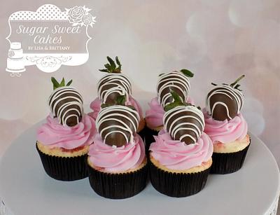 Chocolate Covered Strawberry Cupcakes - Cake by Sugar Sweet Cakes