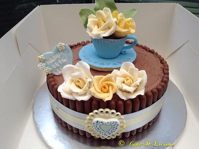 Cadburys chocolate finger 50th birthday cake - Cake by Sweet Lakes Cakes