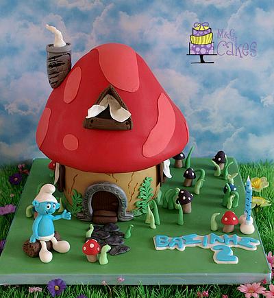 Smurf house - Cake by M&G Cakes