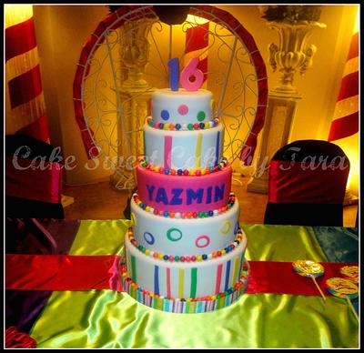 sweet 16 th  - Cake by Cake Sweet Cake By Tara