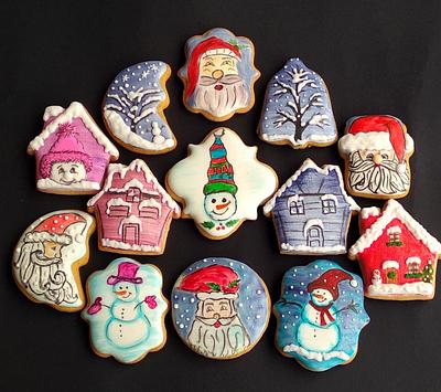 Santa, Snowman, Winter cookies - Cake by Dragana