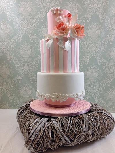 Pink Rose Wedding Cake - Cake by S & J Foods
