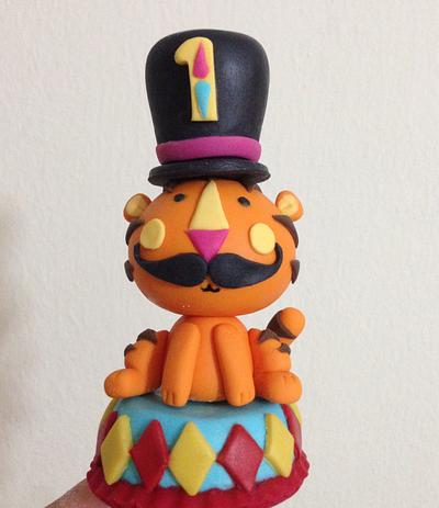Tiger cake topper :Fisher price circus tiger  - Cake by Yaya's Sugar Art