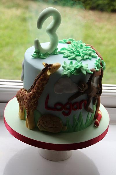 Zoo theme - Cake by Ballderdash & Bunting