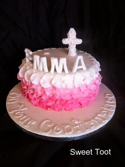 ombre petal cake for confirmation! - Cake by christina