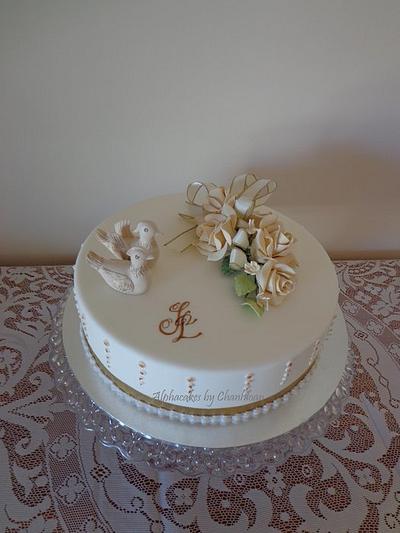 Engagement cake  - Cake by AlphacakesbyLoan 